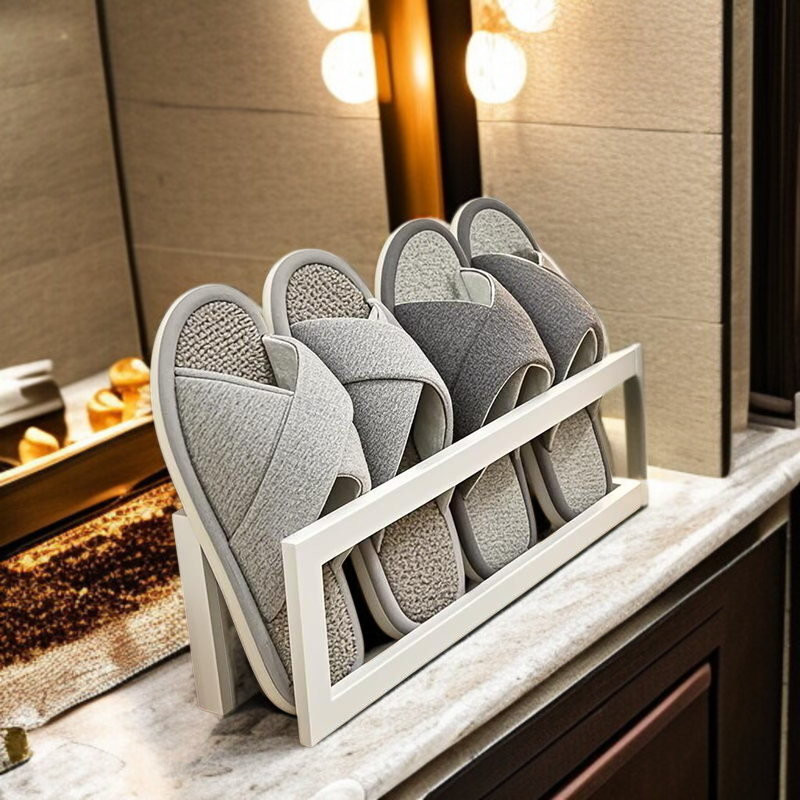 アイアン製のシンプルなスリッパラック、シンプルなリビングルーム、バスルーム、バスルーム、小さな靴ラック、金属製のアメリカンスリッパラック