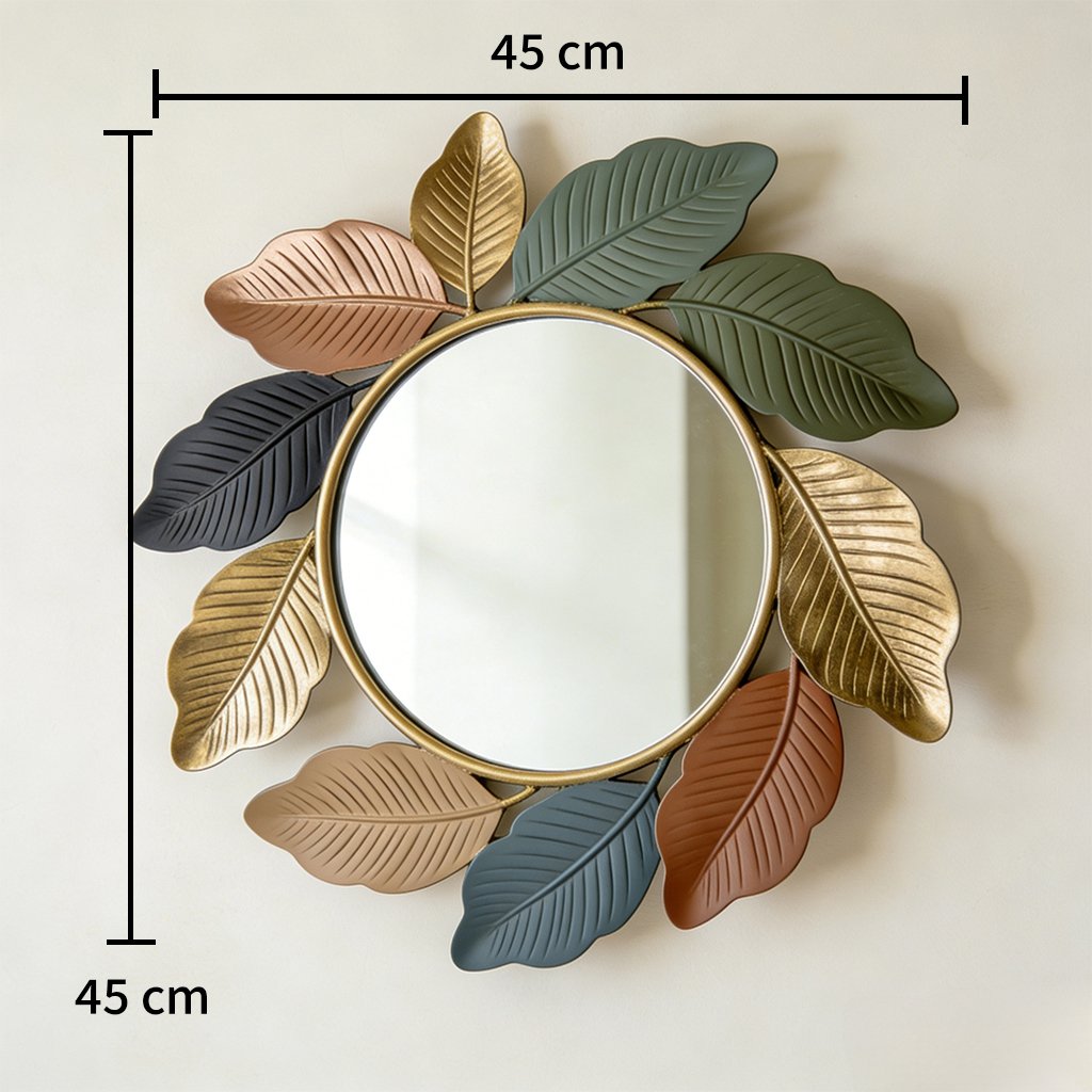 モダンなリビングに設置したウォールミラー