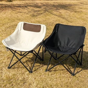 Outdoor Folding Moon Chair, Beach Picnic Leisure Backrest Chair