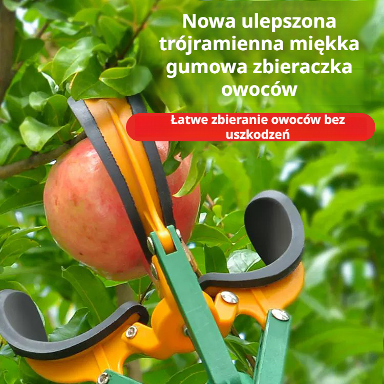 Miękka silikonowa zrywaka owoców z trzema chwytakami
