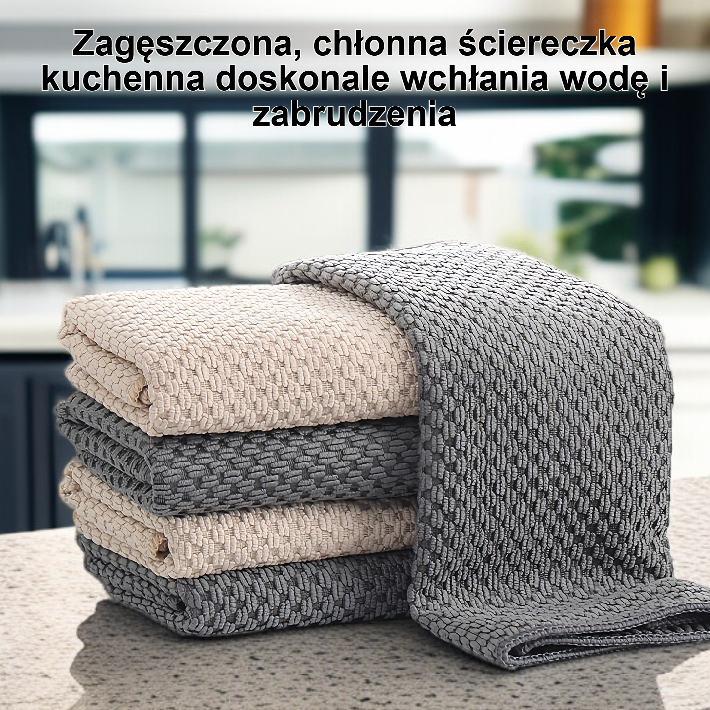 Zagęszczona, chłonna ściereczka kuchenna