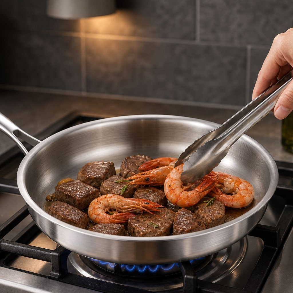Kitchen 304 Stainless Steel Non-Stick Cookware Set with Lid