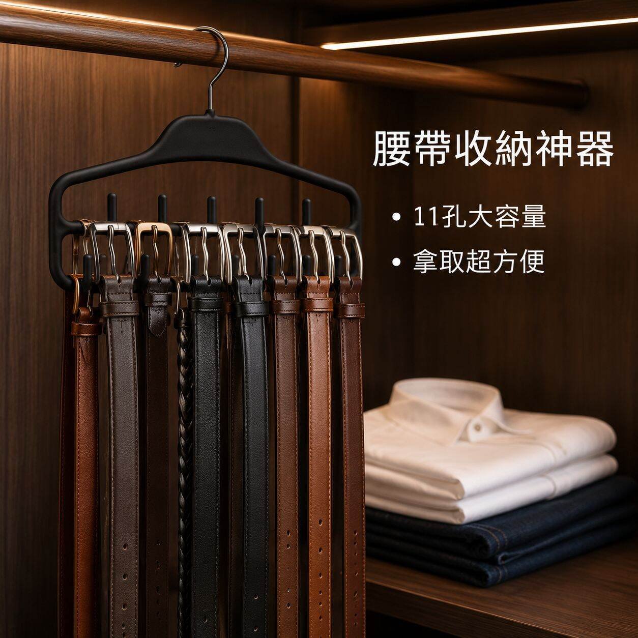 多功能丝巾腰带领带挂衣架防滑设计