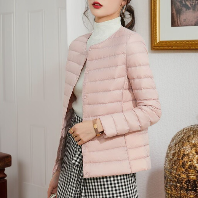大きいサイズ丸首ライトダウンジャケットライナー暖かいベストインナー着用大きいサイズダウンジャケットウエストコート女性