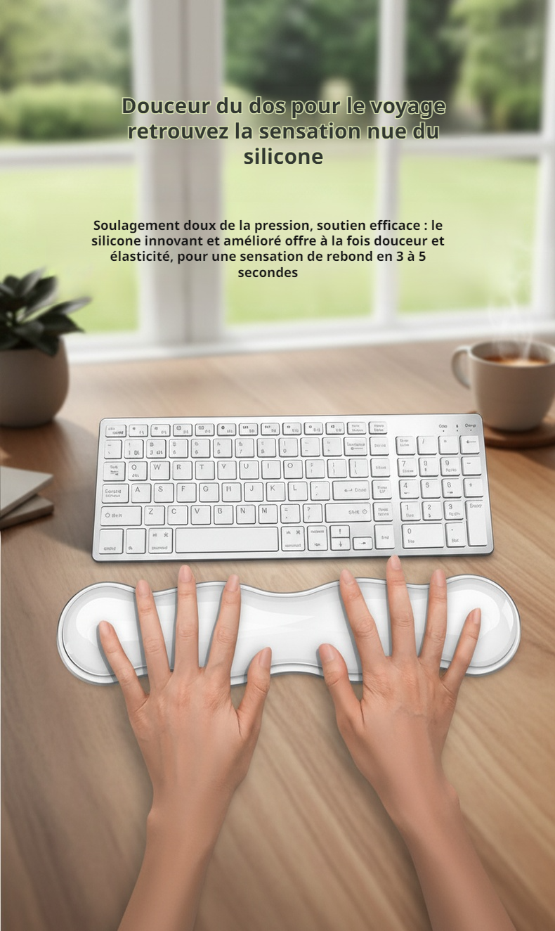 Repose-main en silicone pour utilisation prolongée
