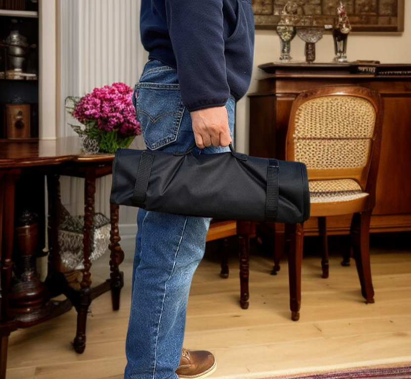 Multi functional tool hammer storage bag with zipper closure