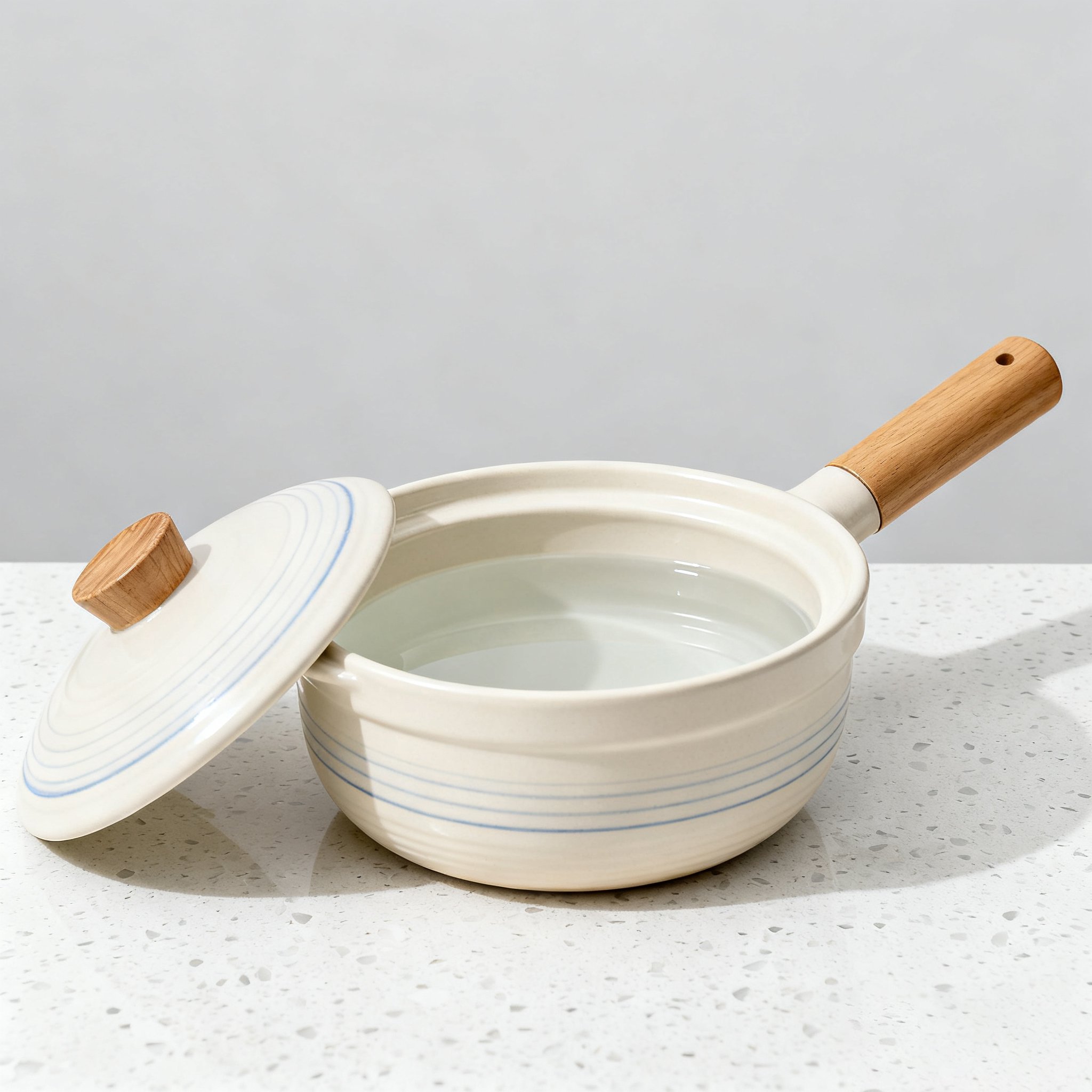 セラミックハンドル鍋