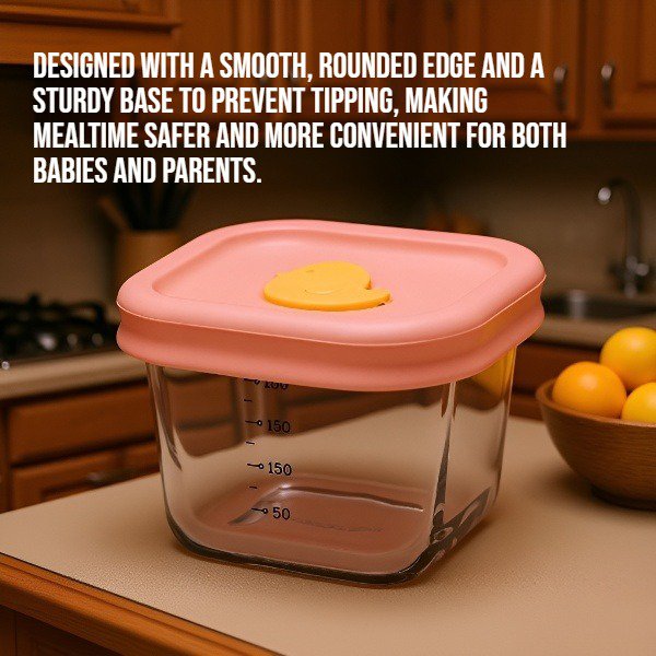 Baby food glass bowl