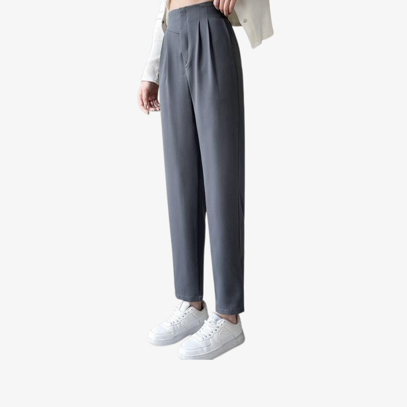 키 작은 배기팬츠 캐주얼 처짐 무바지 정장바지 여 파이프바지