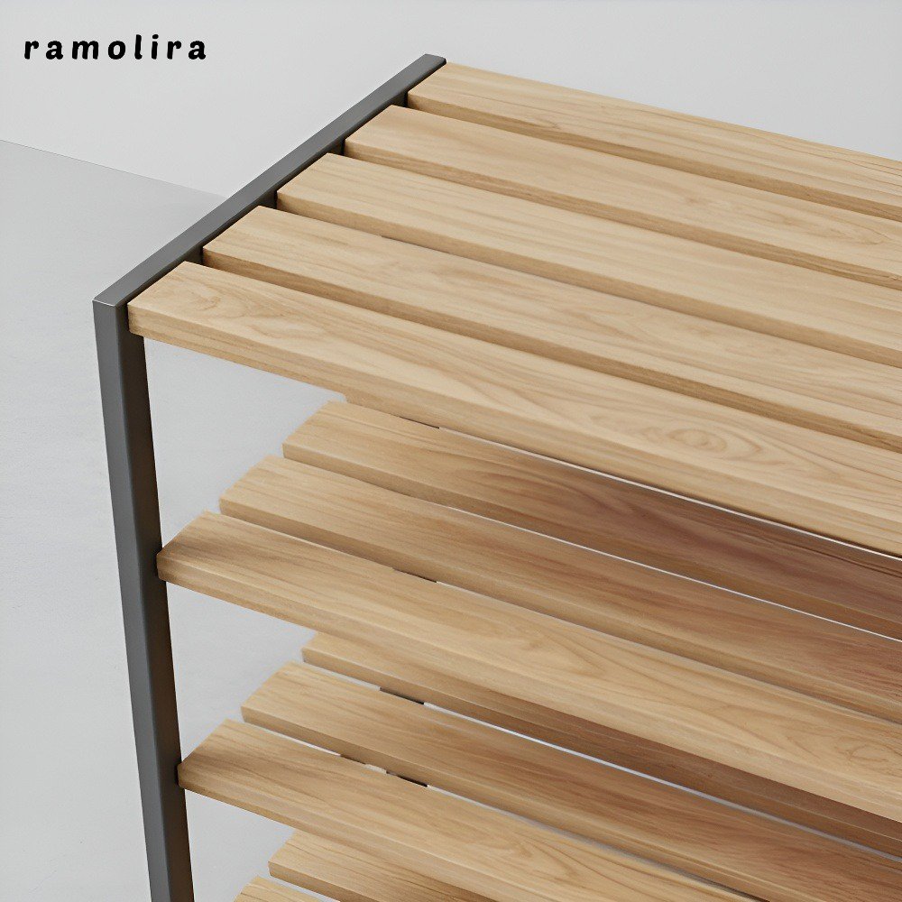 튼튼한 프레임의 신발장 상세 이미지