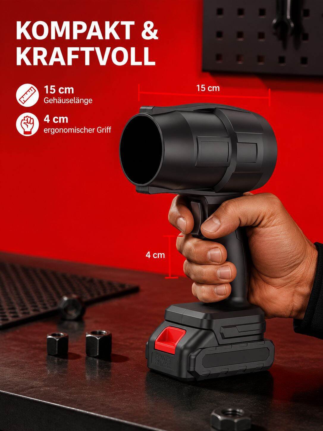 Handgehaltenes Turbinengebläse