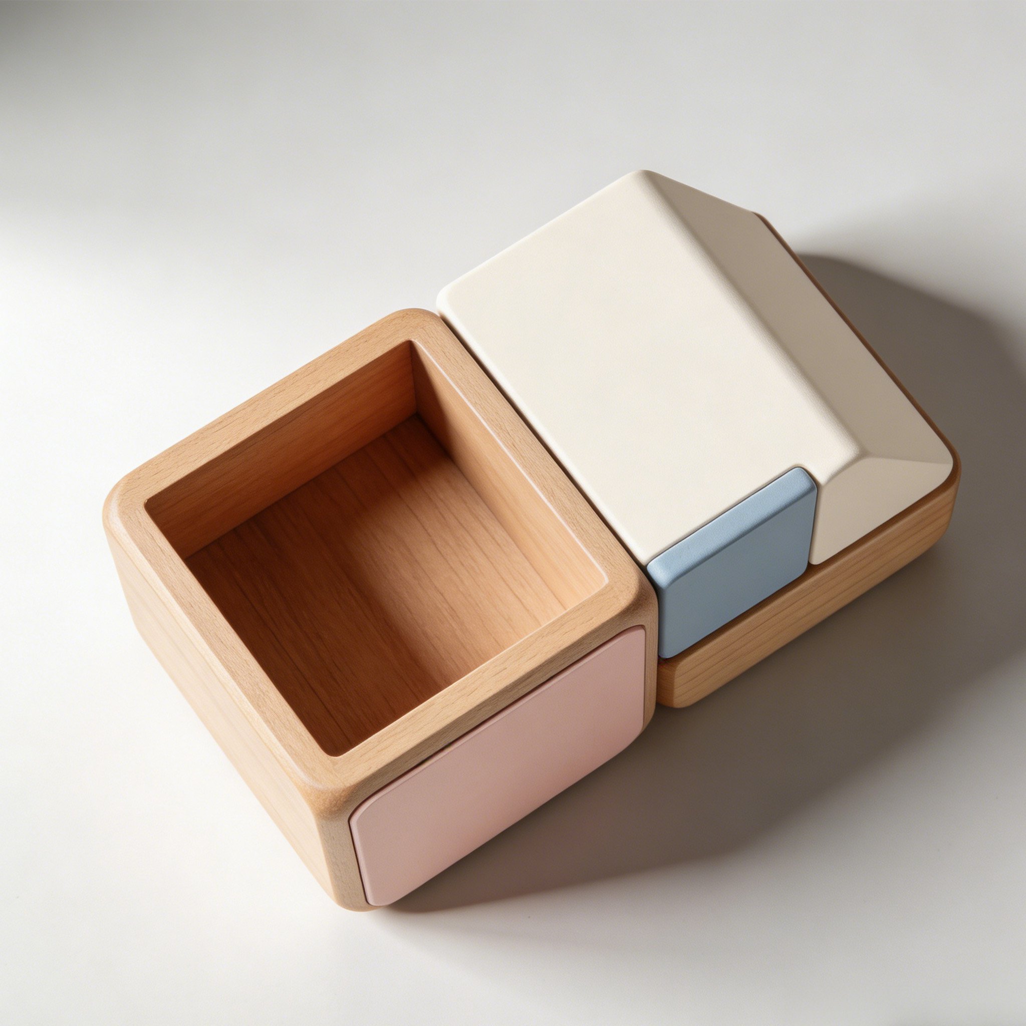 Stationery organizer box with multiple compartments