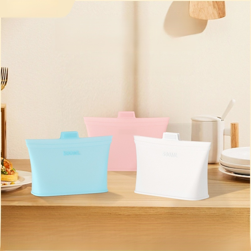 Household food grade silicone fresh-keeping bag
