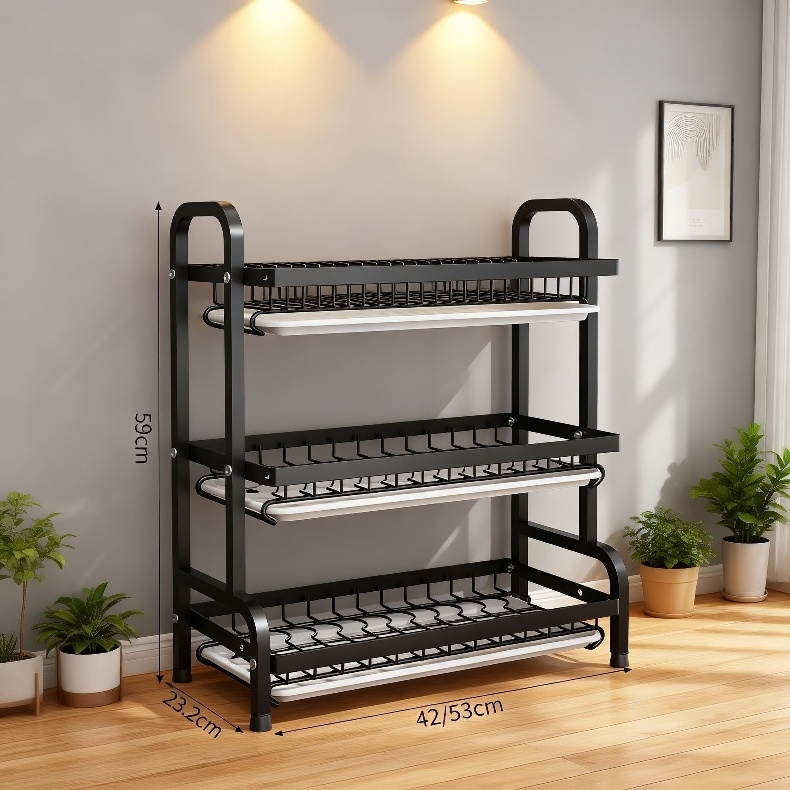 ชั้นวางสำหรับวางจานชามในครัว