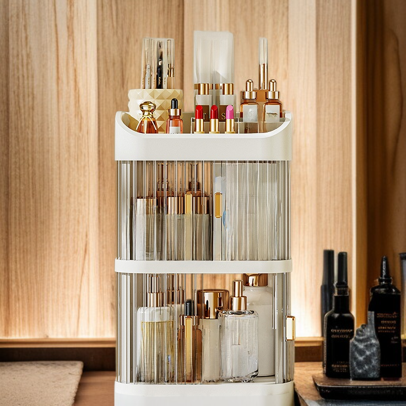 Large Capacity Dustproof Transparent Skincare Organizer Dormitory Desktop