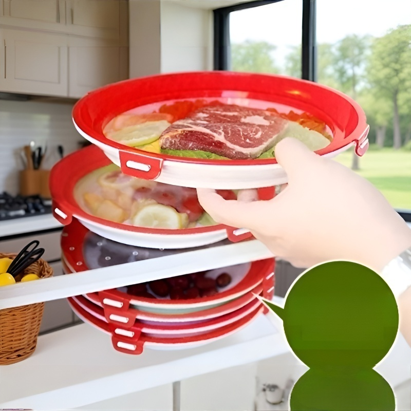 원형 식품 보존 트레이 진공 보관함