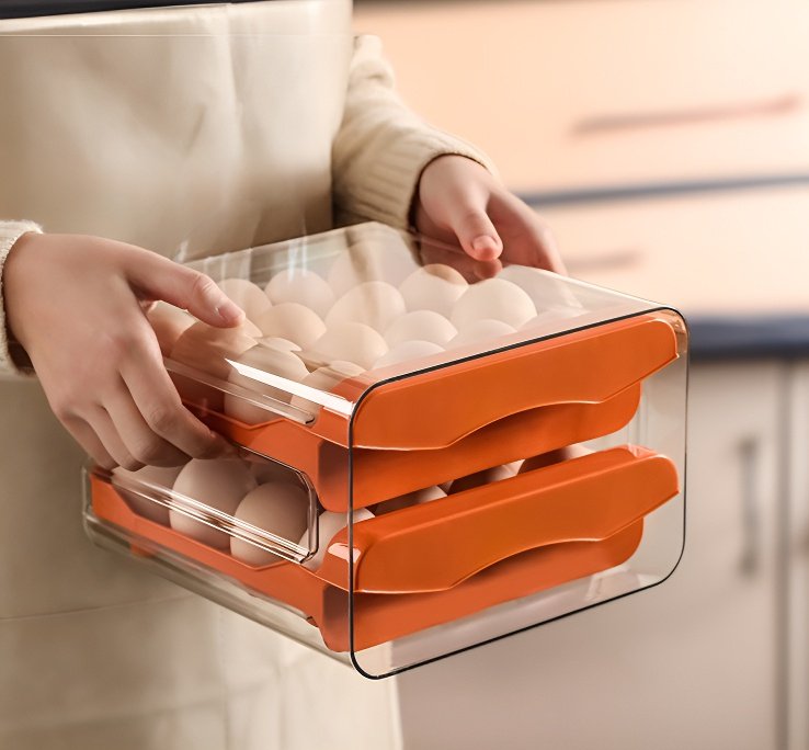 대용량 수납이 가능한 이중 구조 계란 상자