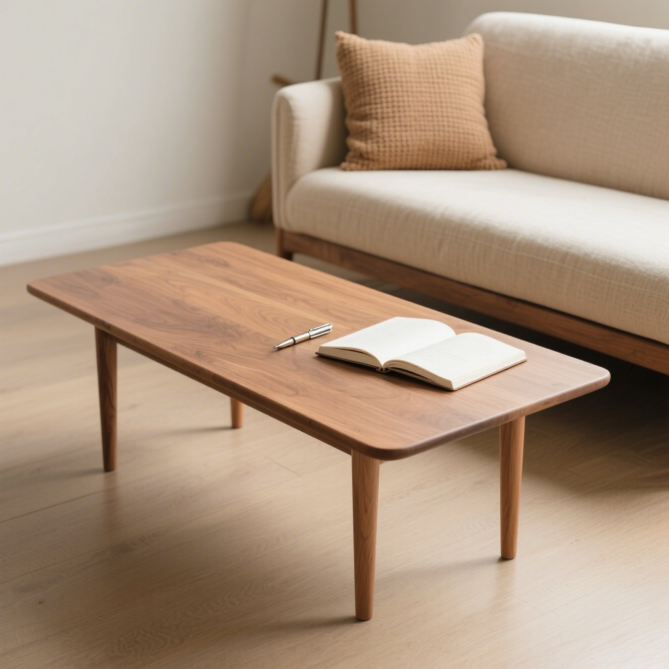 高級感漂う木製テーブルの脚部デザイン