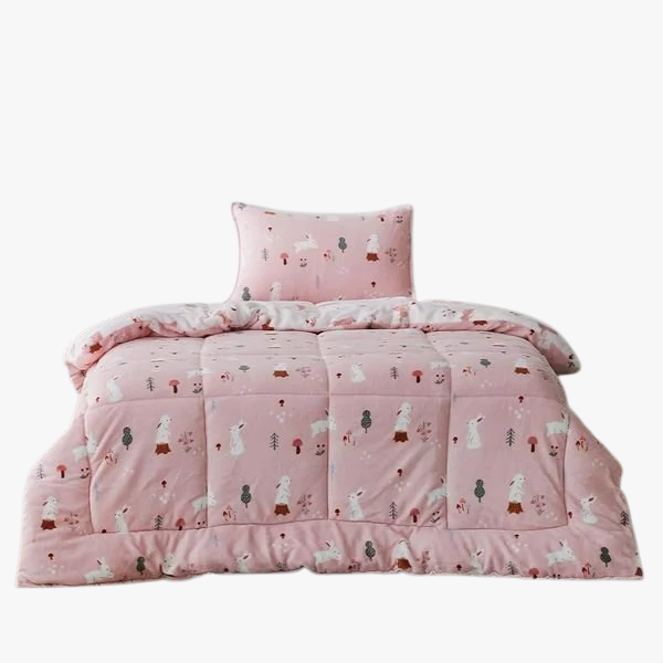 도톰 프린트 춘추 이불 겨울 이불 보온 스웨이드 이불솜 이불을 두껍게 하고 겨울 이불 보온 봄가을 이불