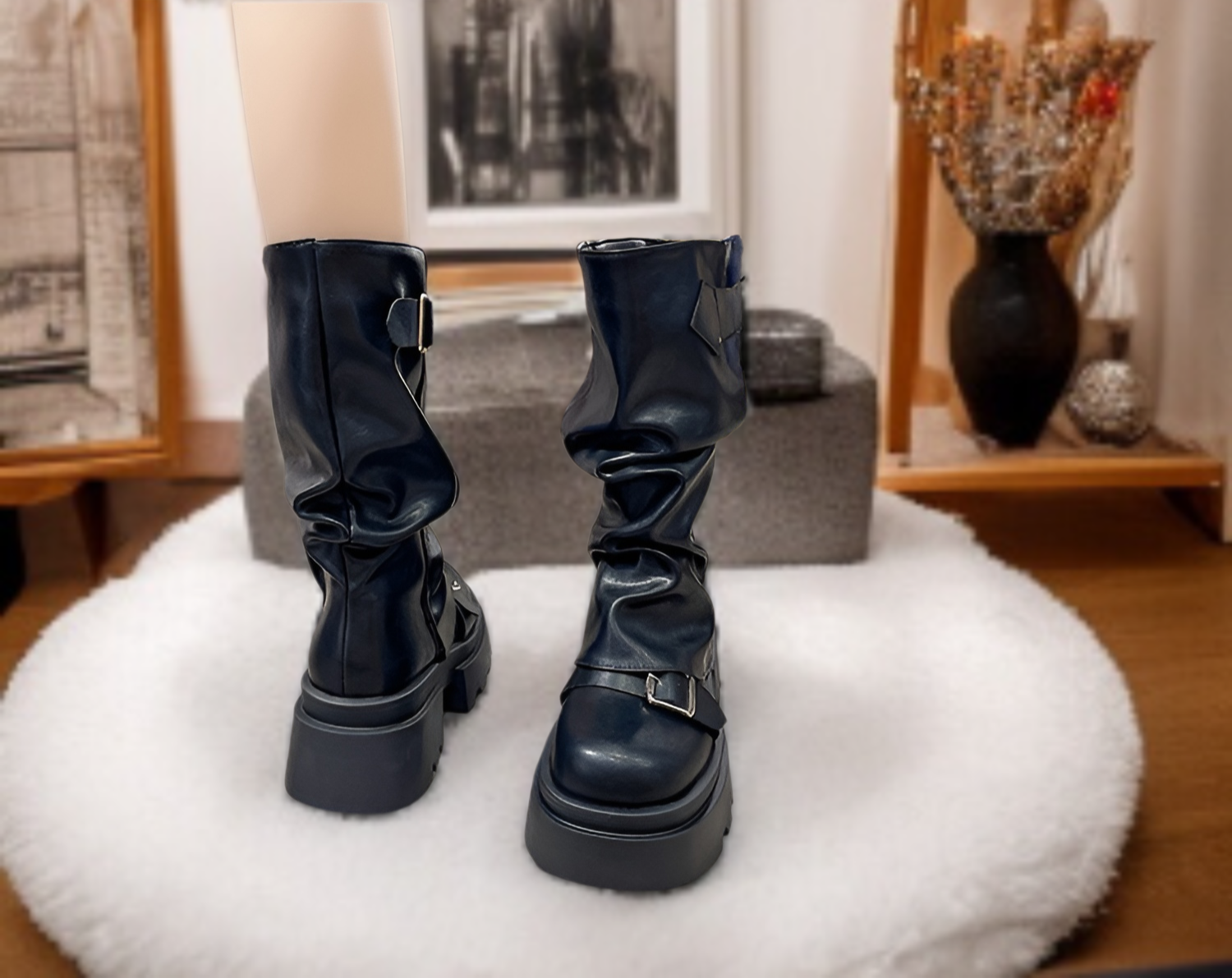 秋冬コーデにぴったりのレトロブーツ