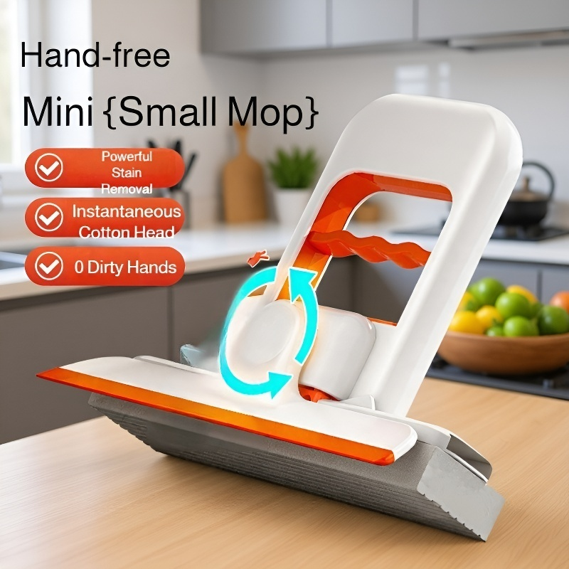 Handheld small rubber sponge mop with scraping function