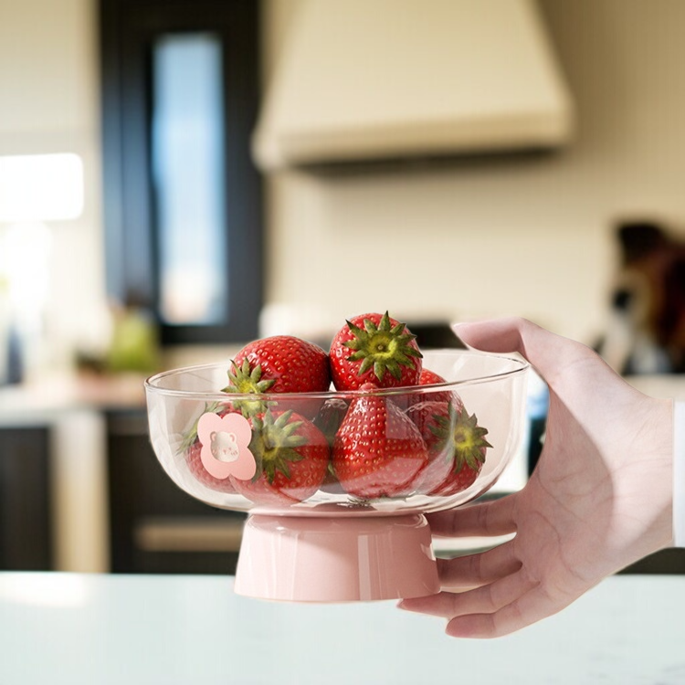 가정용 비주얼 발 높은 과일 접시 물빠짐 과일 화분 거실 과일 간식 수납기
