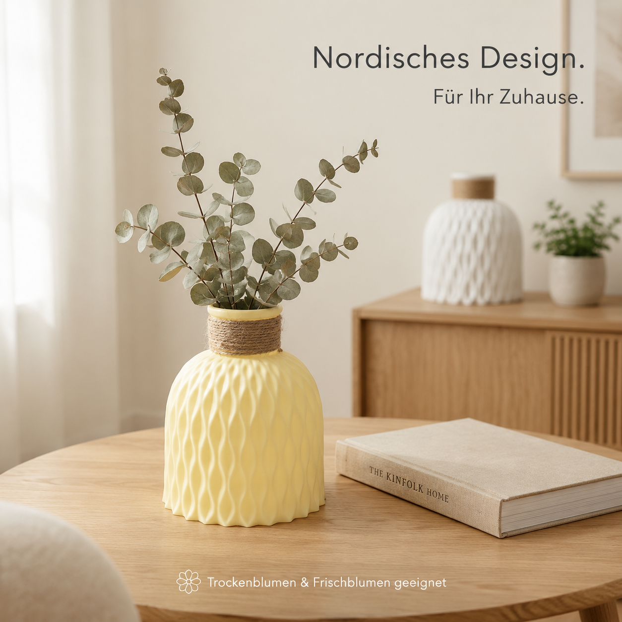 Ananasmuster Kunststoffvase Wohnaccessoire Stoßfest Blumenvasen