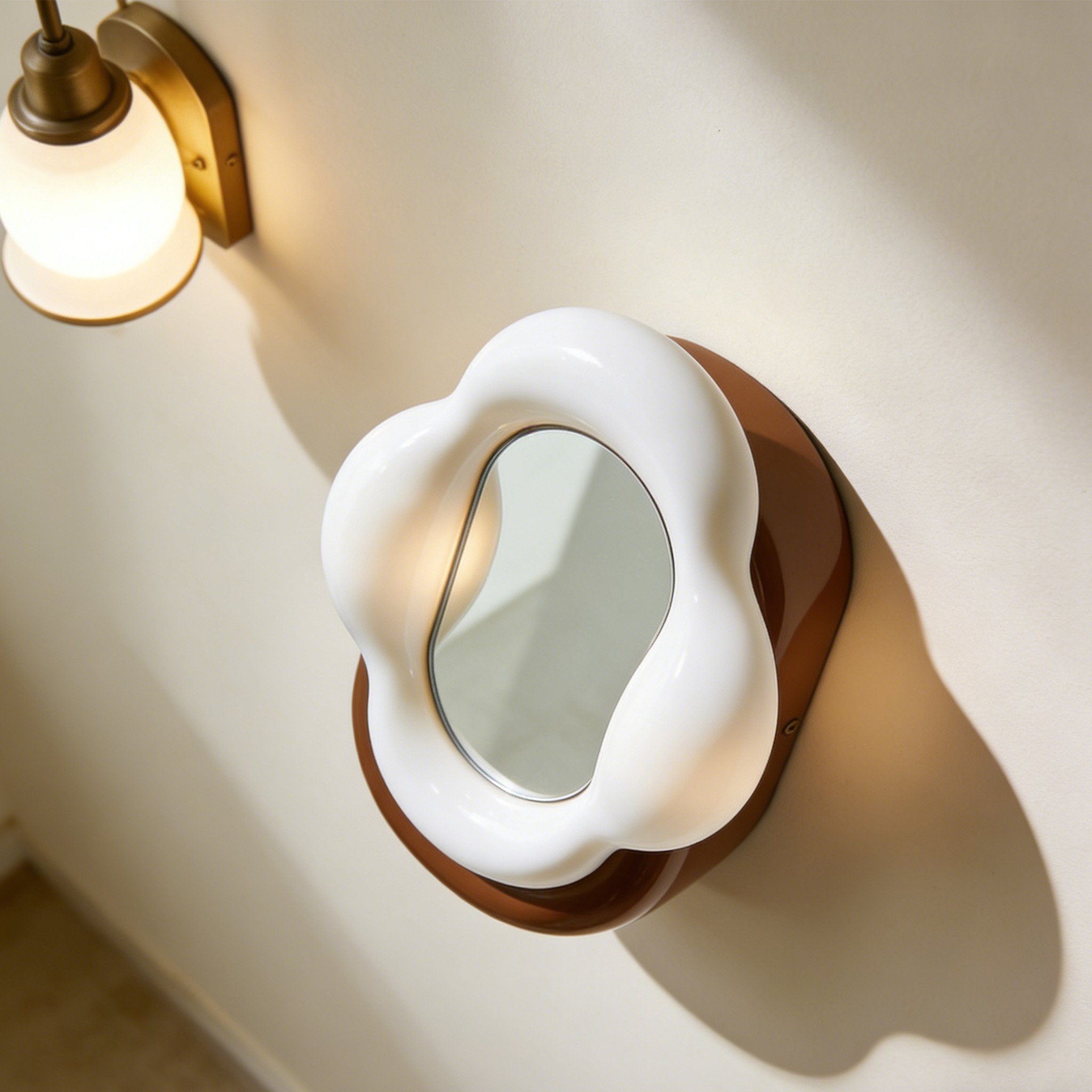 모던 침실 벽 예술 조명 인테리어 사진