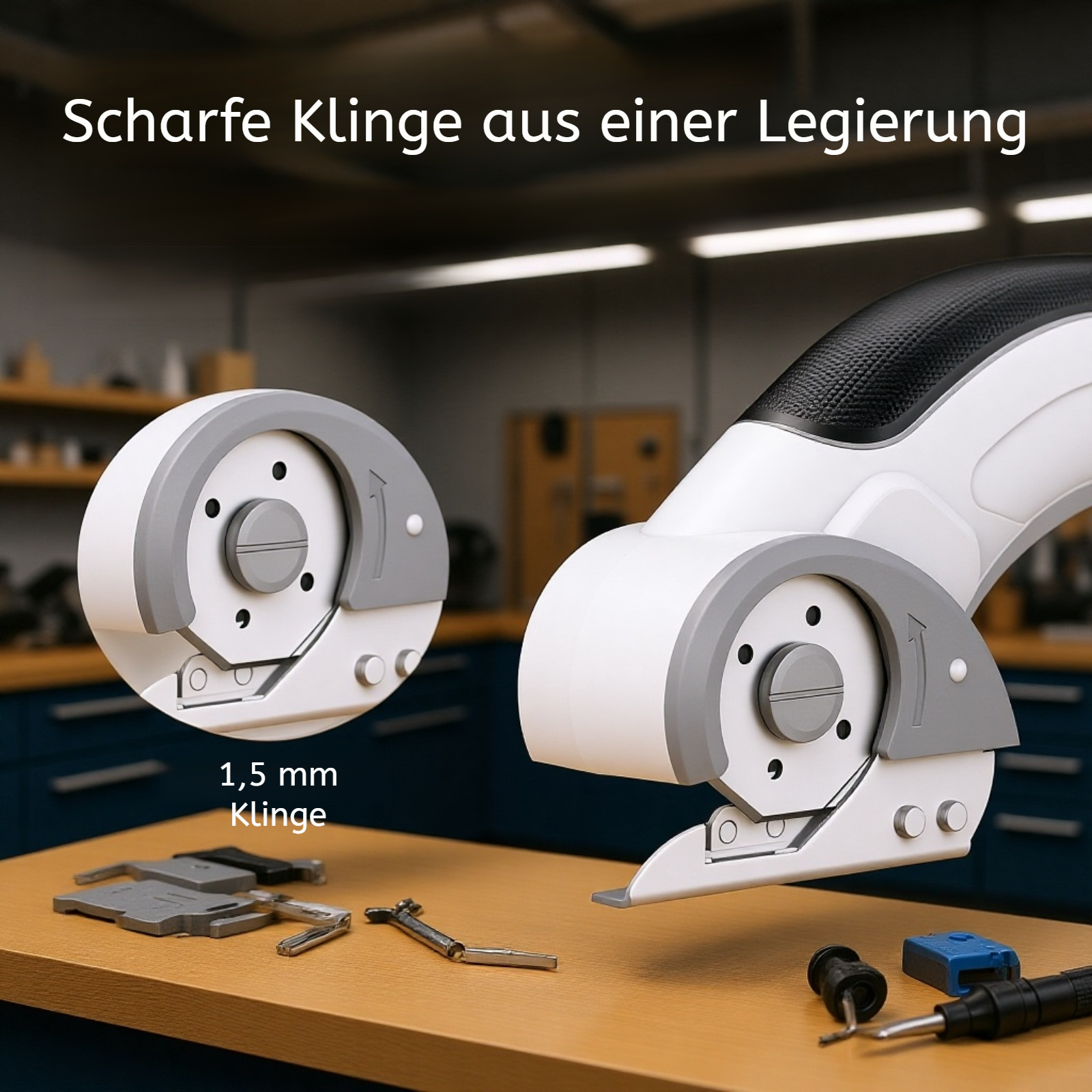 Kabellose elektrische Schere im Einsatz