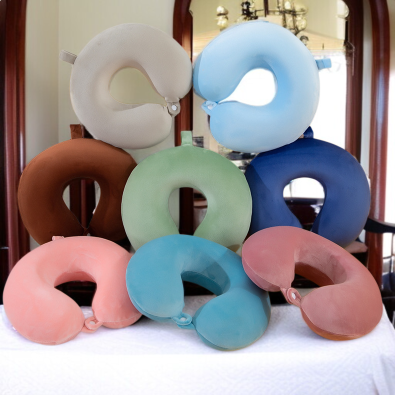 低反発ネックピロー U 字型枕弾性取り外し可能と洗えるネックピロー旅行飛行機