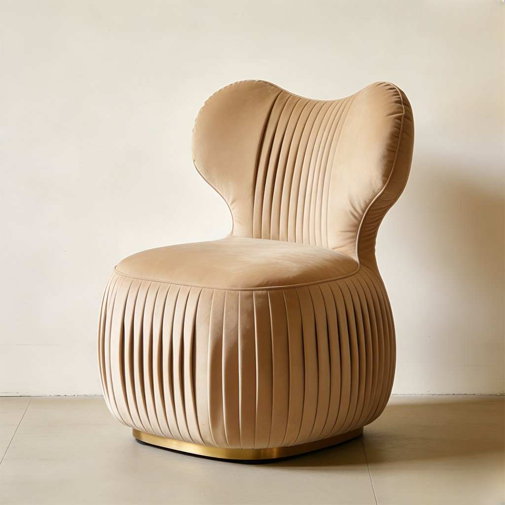 快適なファブリック一人掛けソファ