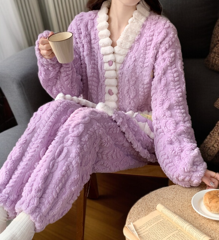 여성용 파자마 바지 두께 강조