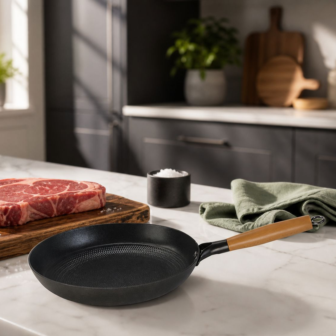 Textured pan non-stick pan no smoke frying pan fried steak pancake baking pan cast iron pan