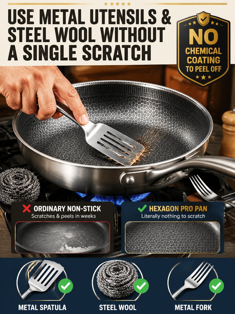Household steak frying pan