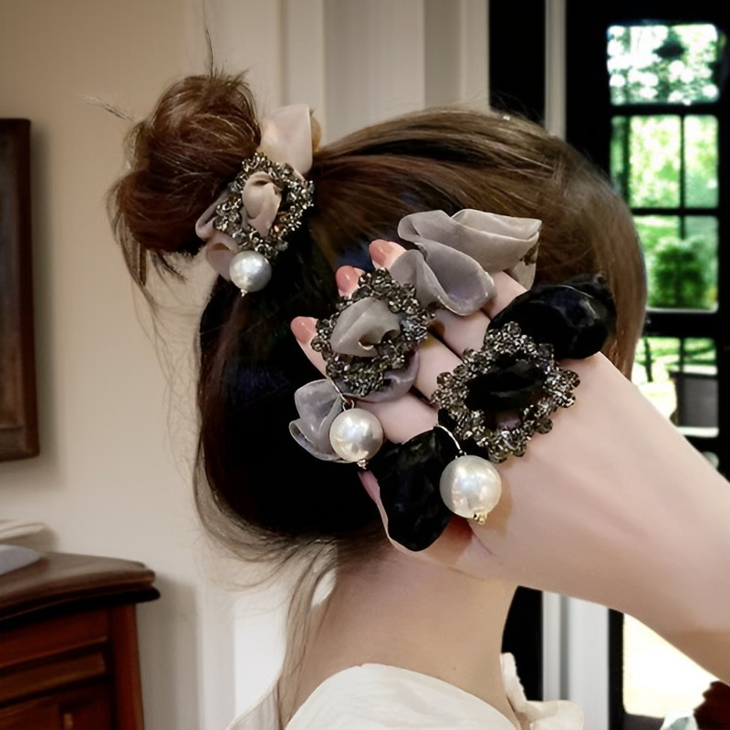 Unique Hair Tie with Orange Headband