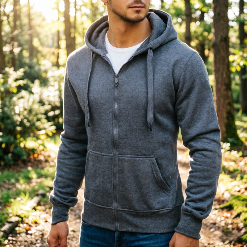 Sudadera con cremallera para hombre
