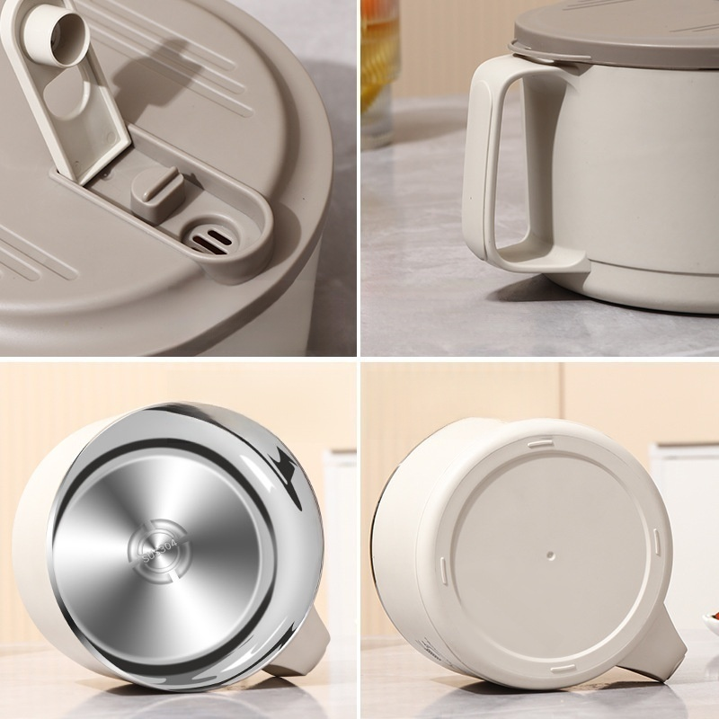 Wielofunkcyjny lunchbox z dwuwarstwową powłoką zapobiegającą poparzeniom