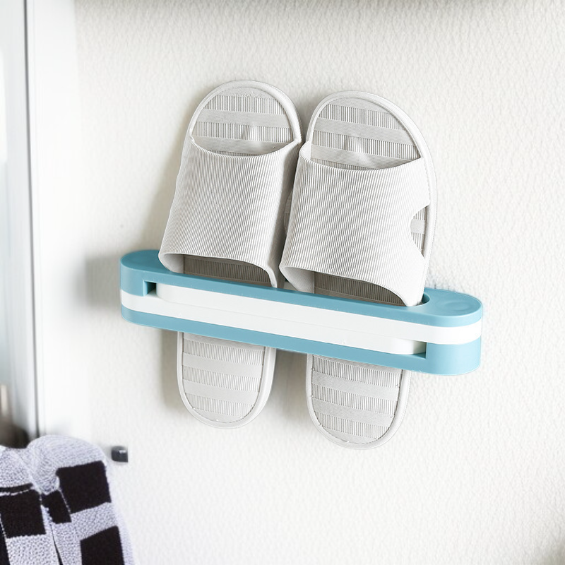 Bathroom Wall-mounted Punch-free Slipper Rack