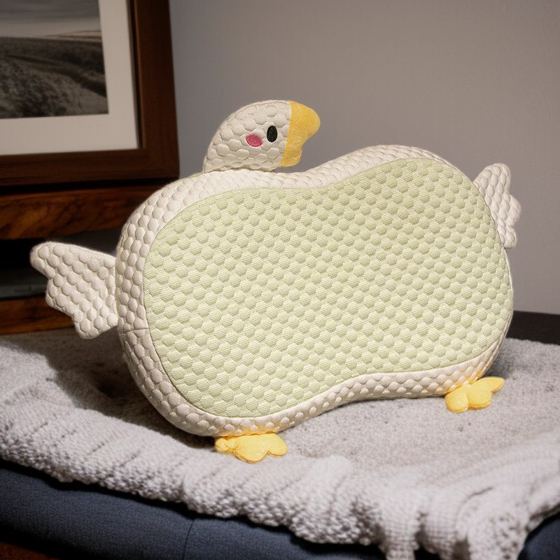  Cute DouDou Cat Belly Memory Foam Pillow, Ideal for Girls in Summer