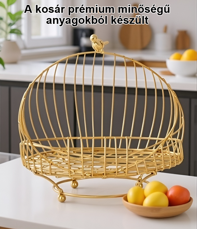 Prémium gyümölcskosár nappali dekorációhoz