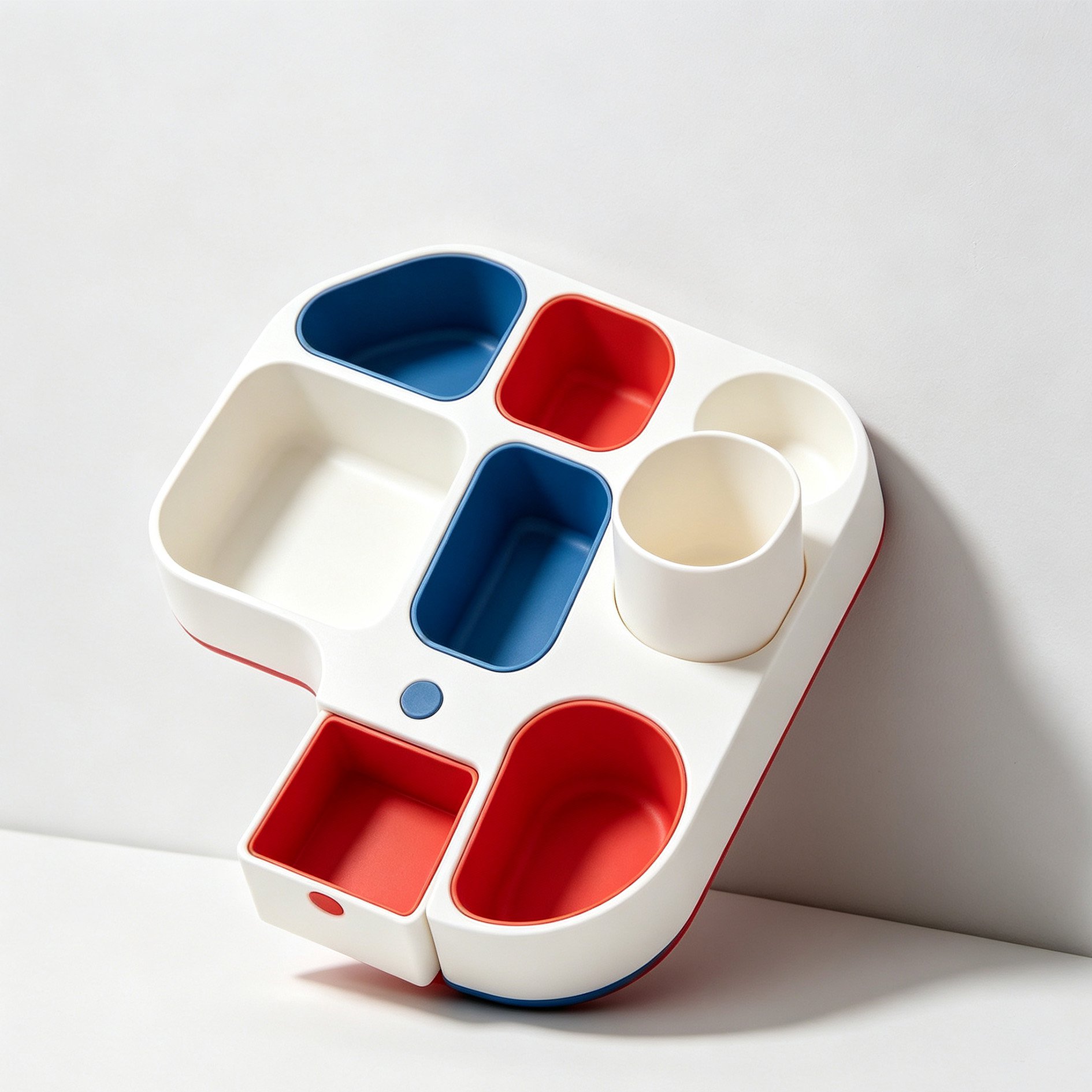 Multi-compartment storage organizer for stationery