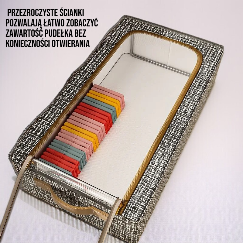 Przezroczyste widoczne podłoże łóżka Składane pudełko do butów