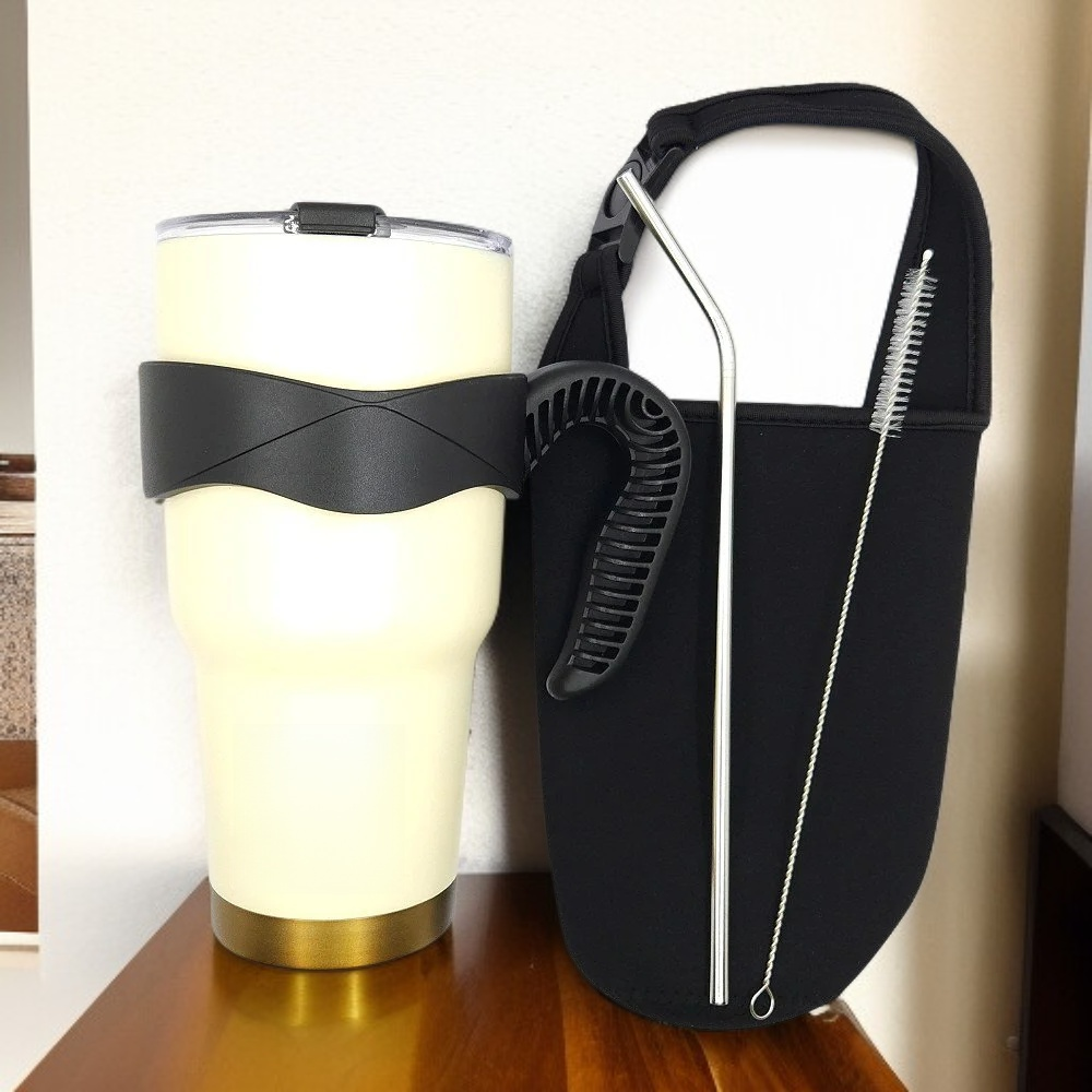  كوب قهوة للسيارة من الفولاذ المقاوم للصدأ 304 سعة كبيرة، مقاوم للانسكاب ومناسب للمشروبات الباردة