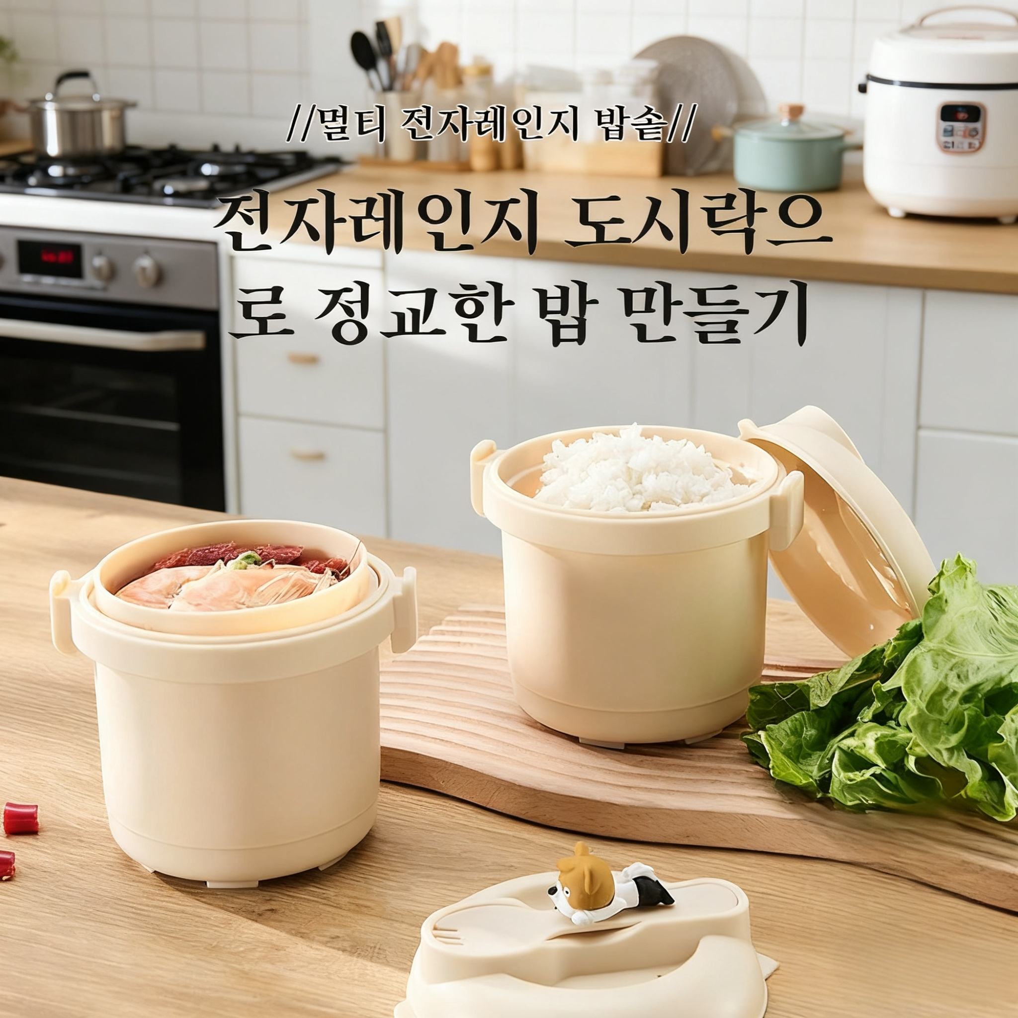 찜통 밥솥 전용 칸막이 전체 모습
