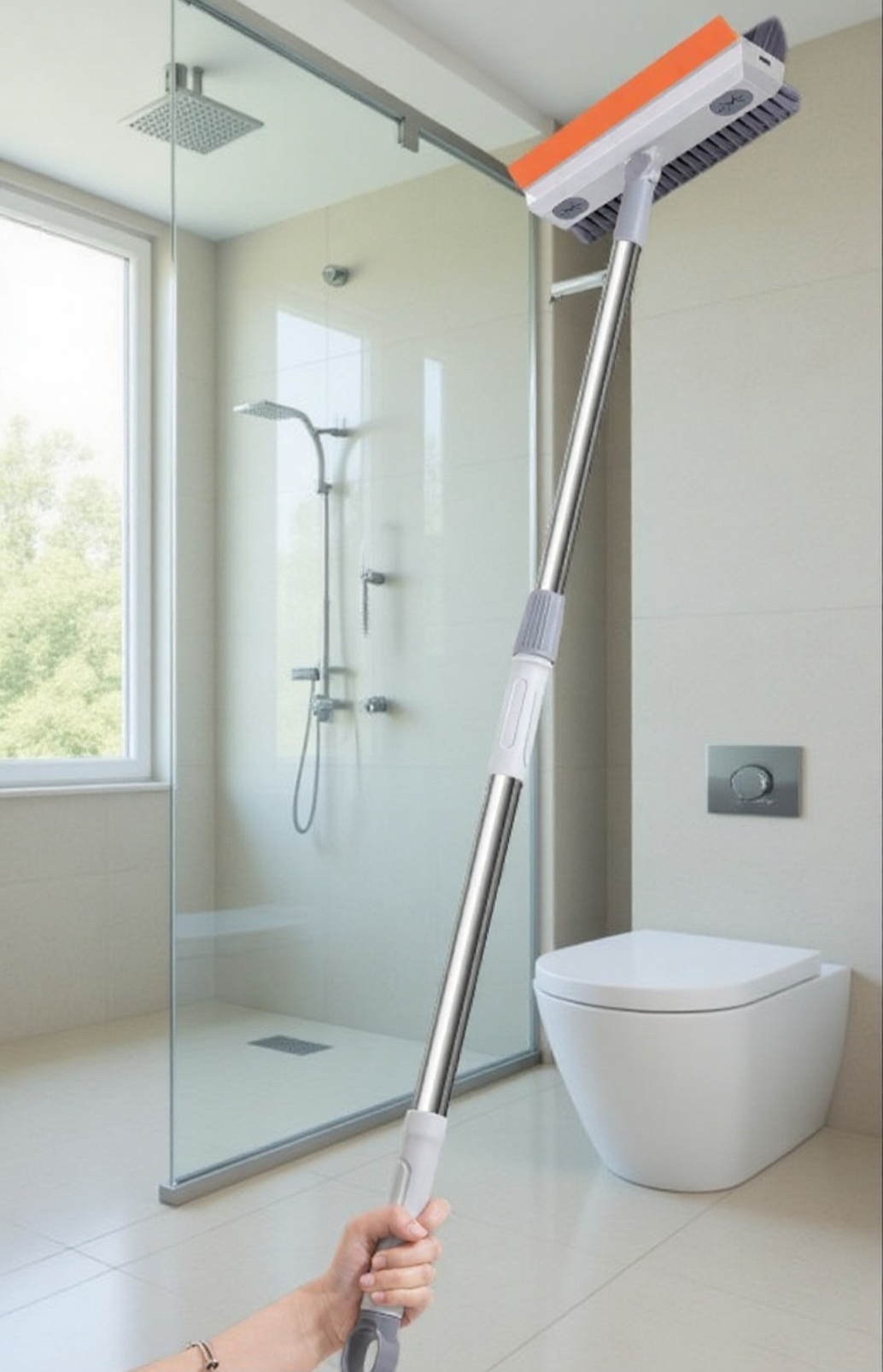 مكشطة تنظيف أرضية الحمام ضد الأوساخ