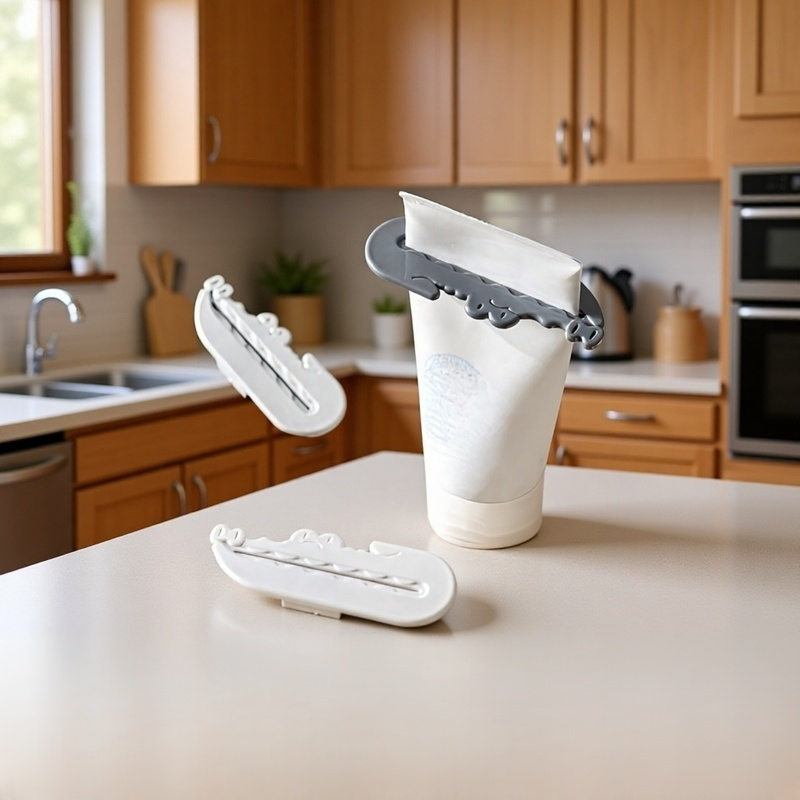 日本製歯磨き粉絞り器、ワニ型歯磨き粉絞り器、マスタードソフトゴムチューブ絞り器（3点セット）