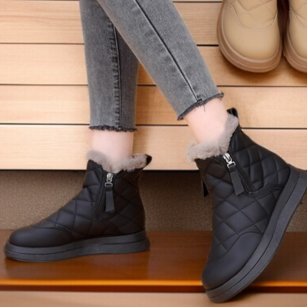 스노우 부츠 여 융털 도톰 방수 미끄럼 방지 앵클 부츠 북동 방한 보온 빅 부츠