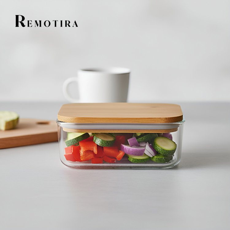 통나무색 투명 수납함 (2개)