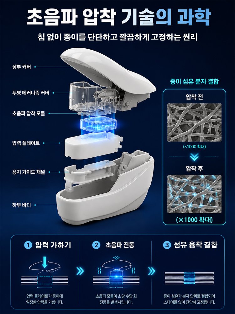  아이도 안심하고 쓰는 친환경 침 없는 스테이플러