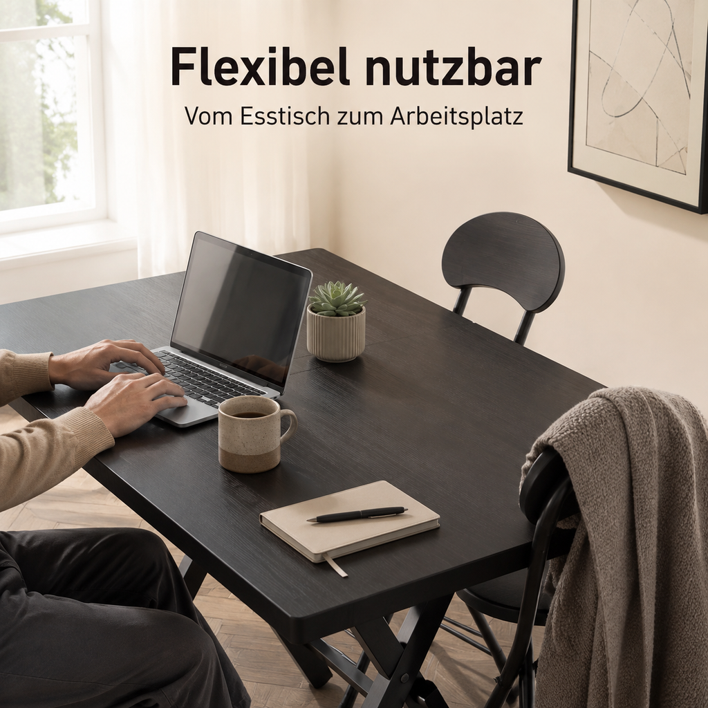 Klappbarer rechteckiger Esstisch